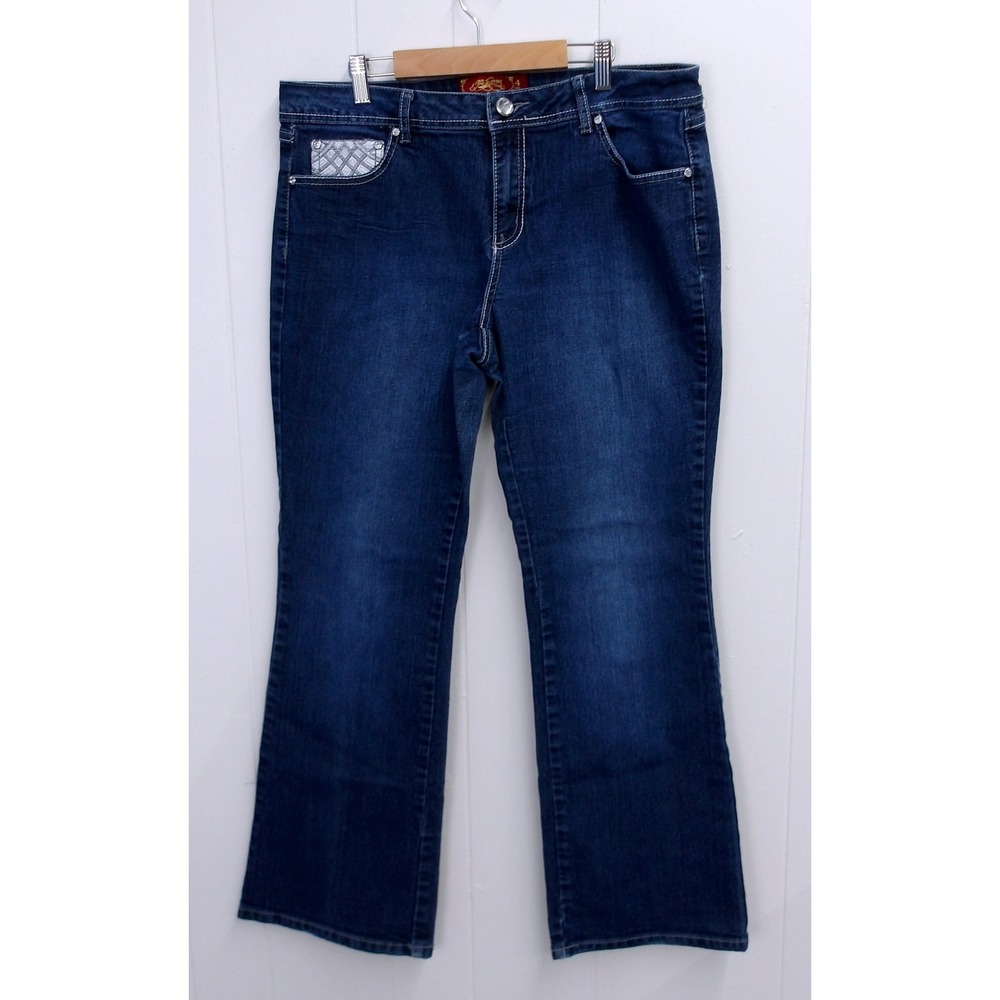 Me Jane Embellished Jeans Size 14 Dark Wash Denim (36"x31") /#1013